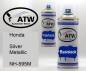Preview: Honda, Silver Metallic, NH-595M: 400ml Sprühdose + 400ml Klarlack - Set, von ATW Autoteile West.
